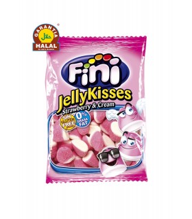 Besos Fresa - Golosinas Halal - Sin Gluten y 0% Grasa - Fini - 90 gr