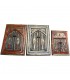 Bianco di osso arabo specchio ottone - 2 formati - arancio-