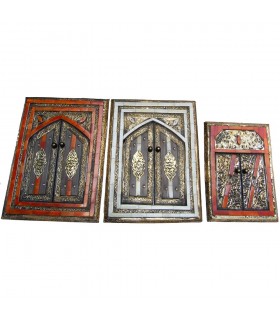Bianco di osso arabo specchio ottone - 2 formati - arancio-