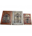 Bianco di osso arabo specchio ottone - 2 formati - arancio-
