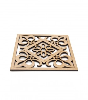 Salvamantel - 30x30 cm - DM - Corte Láser - Diseño barroco-árabe