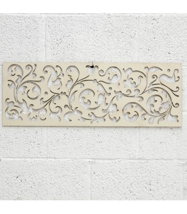 Wooden Lattice - Laser Cut - Celtic Design - Off White - 80 x 30 cm