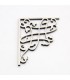 Canto em madeira laminada - Celosia barroco - 12 x 12cm - Design barroco 3 - Branco