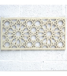 Wooden Lattice - Islamic Design - Bone White 60 x 30 cm