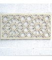 Estrutura de Madeira - Desenho Islâmico - Osso Branco 60 x 30 cm