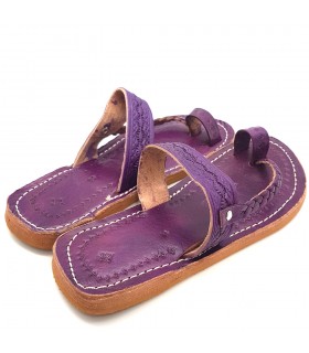 Sandalia Mujer Morado Claro - 100% Cuero - Modelo Arijwani