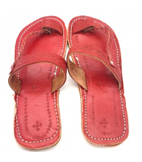 Sandalo Donna Rosso Chiaro - 100% Pelle - Modello Ahmari