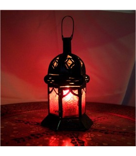 Bougie lanterne hex couleurs - cristaux - 5