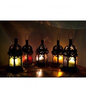 Farol Vela Hexagonal - Cristales - 5 Colores