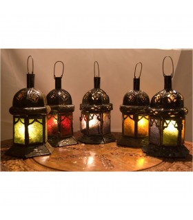 Farol Vela Hexagonal - Cristales - 5 Colores