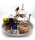 Pack Juego de Té - 12 Vasos + Tetera 1 l + Azucarero + Bandeja + Morito + Portavelas de Regalo