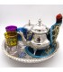 Juego de té Especial ModeloTánger - Tetera Gran Calidad + 6 Vasos - Azucarero + Morito + Salvamantel + Portavelas Turco REGALO