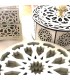 Pack 6 Plate Holders + 6 Coasters + 1 Candy Box - White Color