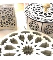 Pack 6 Plate Holders + 6 Coasters + 1 Candy Box - White Color