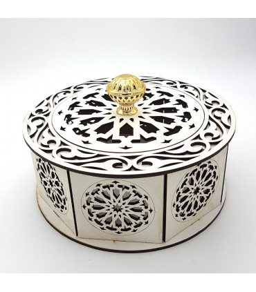 Confezione da 6 sottobicchieri + 6 sottobicchieri + 1 scatola di caramelle - colore bianco
