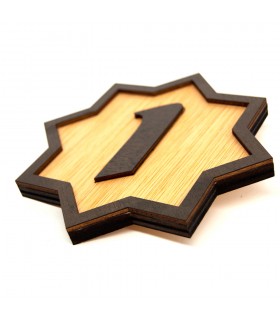 Número para Puerta de Madera - Diseño Arabe - Modelo Rakam