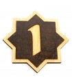 Numéro de porte en bois - Design arabe - Modèle Arkam