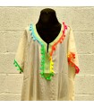 Moroccan Kandora Woman - Djellaba - One Size - White Color - Kuratia Model