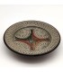 Asfi Carved and Glazed Ceramic Plate - Hand Painted - Gray - Nahtun Model