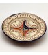 Asfi Carved and Glazed Ceramic Plate - Hand Painted - White - Nahtun Model
