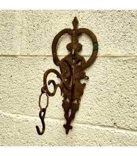 Abajur ou cabide de latão antigo - Feito à mão - Decoração marroquina - Peça única