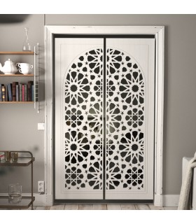Puerta Celosía Arabe Madera - 200 x 120 cm - Modelo Samai