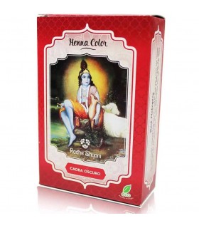 Natural Henna Hair Dye - Dark Mahogany Color - Radhe Shyam - 100 gr