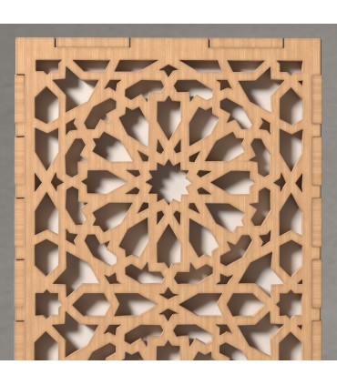 Lámpara de Madera Alkauzar - Diseño Mosáico Alhambra