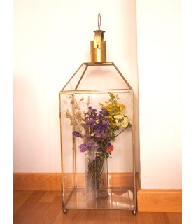 Farol Vintage Cristal y Latón - Modelo Munawar