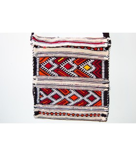 Handmade Berber Wool Tapestry Bag - Jibli Baida Model