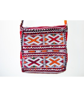 Bolso Tapiz Lana Artesanal Bereber - Modelo Jibli Tachuelas