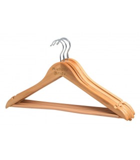 Wooden Hanger Engraved and Personalized with Laser
