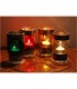 Verre de porte bougie cylindrique avec le fil Alpaca - différentes couleurs