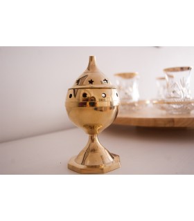 Incensario Botafumeiro Alto - Bronce - Calado - 13 cm