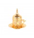 Turkish Expresso Coffee Glass - Porcelain and Metal - Black Turkish Model