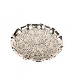 Bandeja para Té Grabada 35 cm Ondulada - Calidad DELUXE - Modelo Istambul