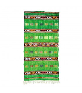 Tapisserie berbère en laine - kilim Ahdar - 120 x 58 cm