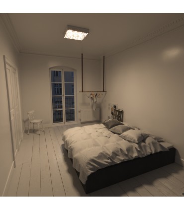 Lampada da soffitto o parete in legno - Modello Alhambra 50x50 cm