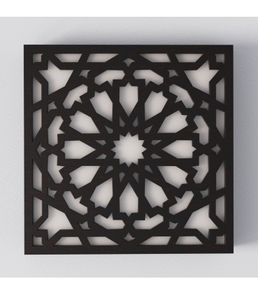 Holzdecken- oder Wandleuchte - Alhambra Modell 50x50 cm