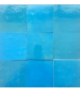Azulejo Zellige Marruecos - 10 x 10 cm TURQUESA