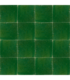 Azulejo Zellige Marruecos - 10 x 10 cm VERDE OLIVA
