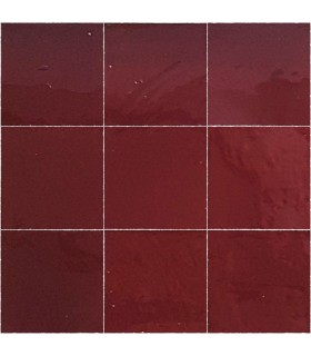 Zellige piastrella marocchina - 10 x 10 cm GARNET
