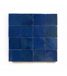 Azulejo Zellige Marruecos - 10 x 10 cm AZUL COBALTO