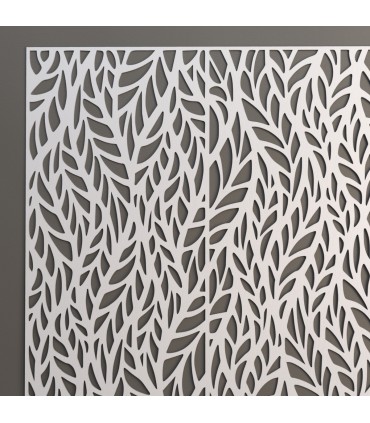 Lattice in legno bianco - Design autunnale - 100 x 80 cm
