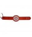 Bracciale in pelle - Modello orologio - 22 cm - Motivi geometrici