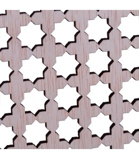 Celosía Madera Corte Láser- Geométrica Andalusí - Modelo Nafida - 100 x 60 cm