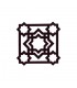 Porte-gobelet en cuir - Motifs géométriques - Modèles assortis de 8,3 cm de diamètre