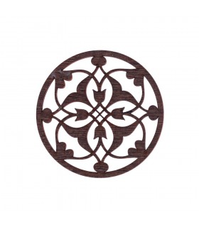 Wooden Coasters - Geometric Motifs - 8.3 cm Diameter Assorted Models