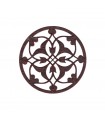 Porte-gobelet en bois - Motifs géométriques - Modèles assortis de 8,3 cm de diamètre