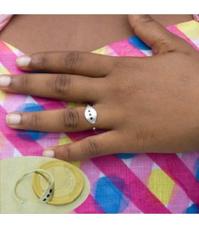 Anillo Tuareg - Plata - Incrustación Madera Ebano - NOVEDAD